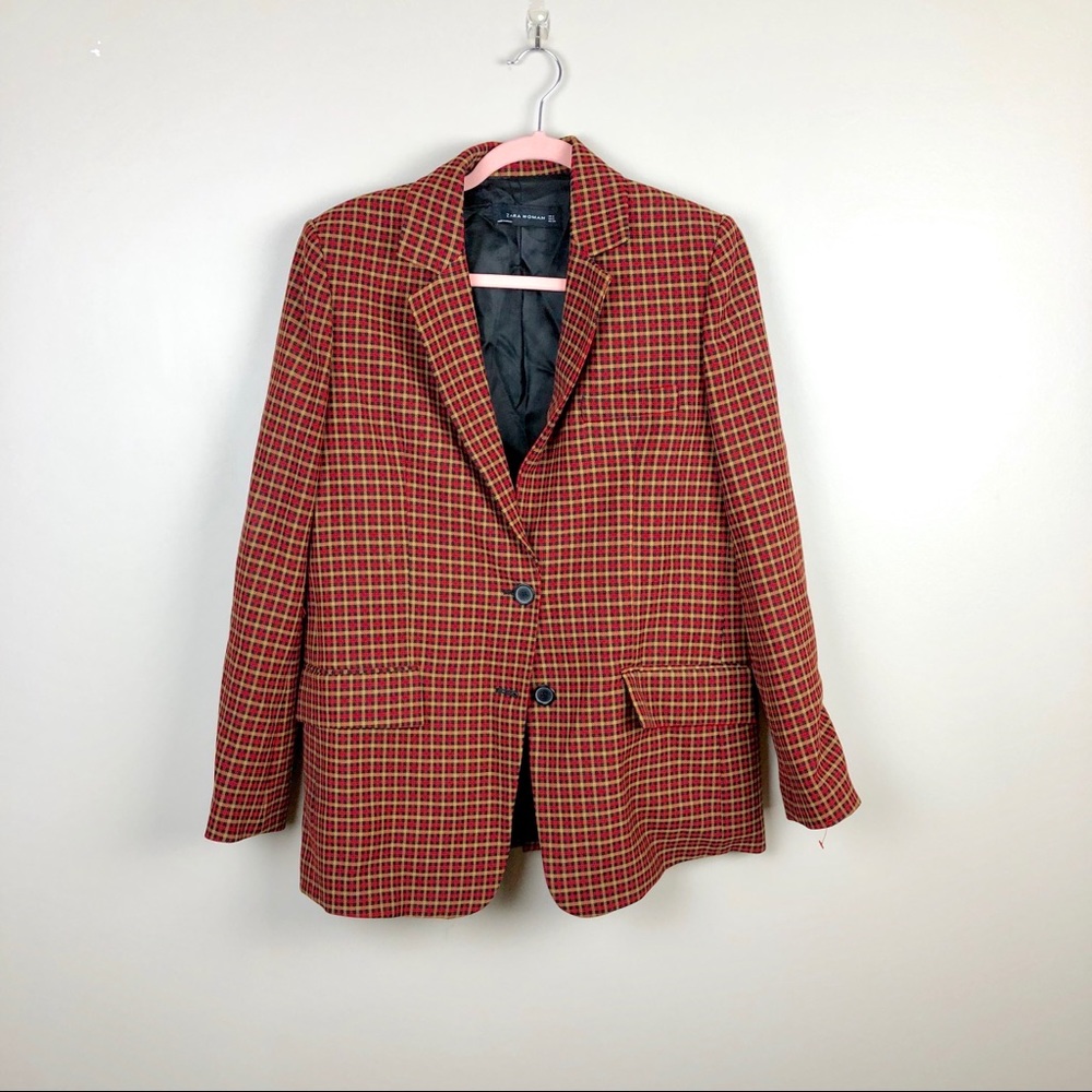 Zara Blazer Checkered Design - image 1